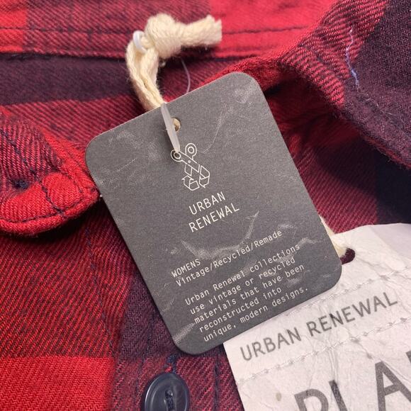 Urban Renewal Recycled Flannel in Red - Picture 5 of 8